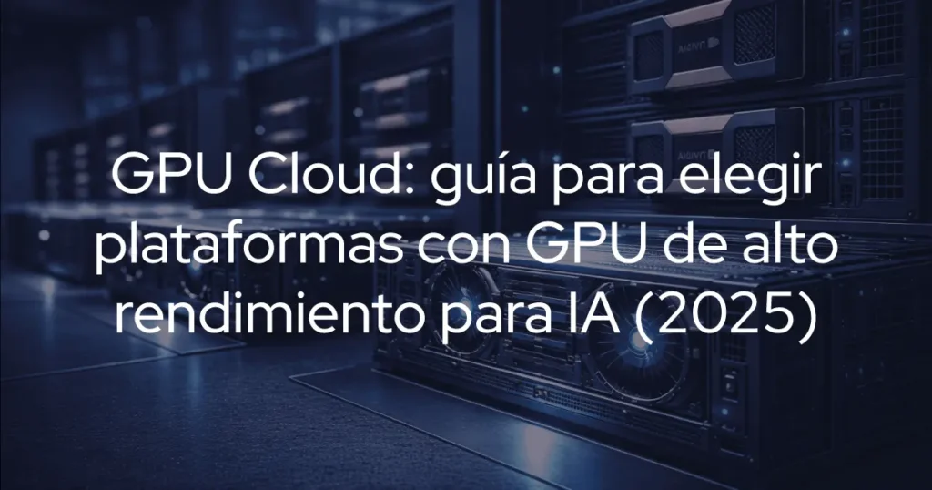 Infraestructura GPU Cloud para inteligencia artificial con servidores de alto rendimiento